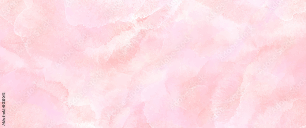 Fototapeta premium Elegant pink watercolor vector art background for cards, flyer, poster, banner and cover design. Hand drawn flower illustration for Valentines Day. Watercolor brush strokes. Rose. Flower backdrop.