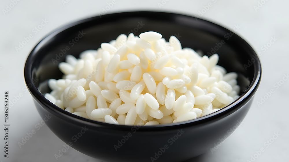 uncooked white rice sits alone shallow black uncooked white rice sits alone shallow black
