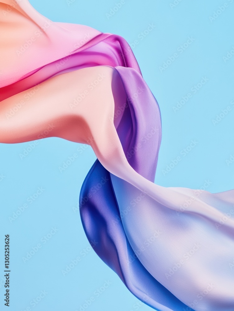 Obraz premium Fluid Gradient Elegance Ethereal Silk Texture Motion Design for Luxury Branding, Digital Art, and Creative Visual Storytelling