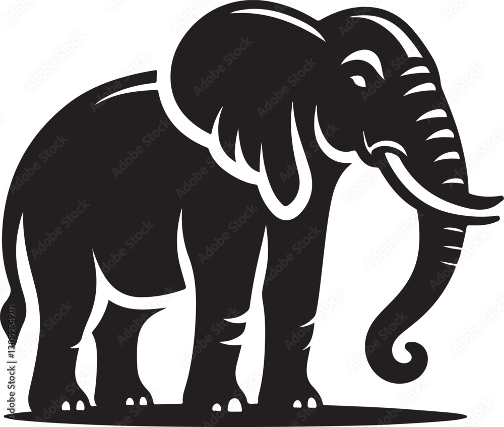 Fototapeta premium A Elephant Vector Art Illustration