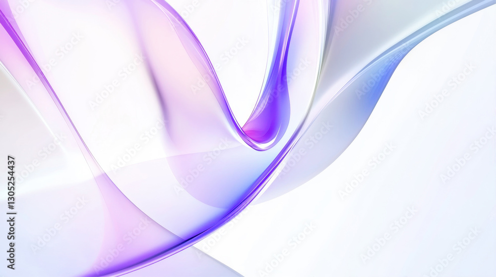 Fototapeta premium Abstract white background with a blue and purple waves