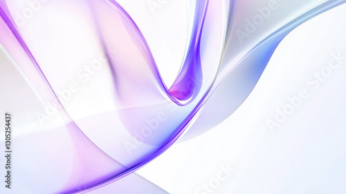 Abstract white background with a blue and purple waves