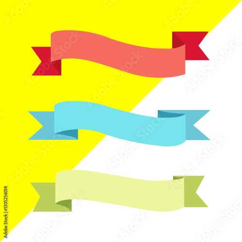 Colorful Ribbon Banners Vector Design