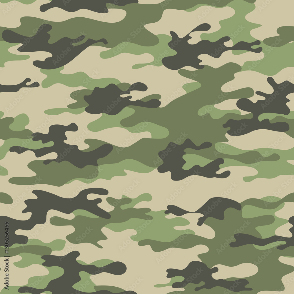 Fototapeta premium green army camouflage background, vector modern forest texture, hunting pattern