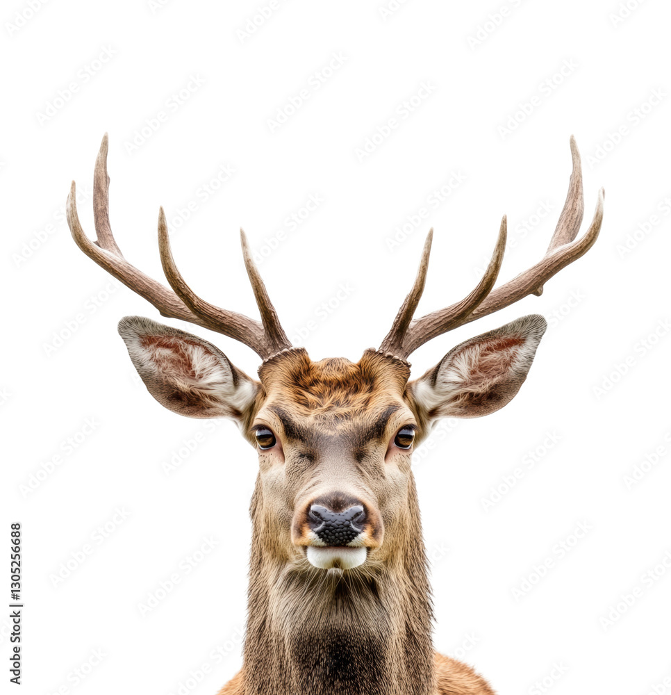 Front view of majestic antlers isolated on transparent background png Front view of majestic antlers isolated on transparent background png