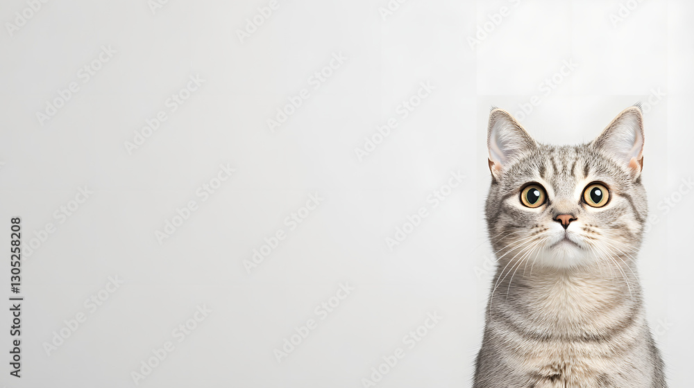 Silver Tabby British Shorthair Cat Looking Directly at the Camera
Silver Tabby British Shorthair Cat Looking Directly at the Camera