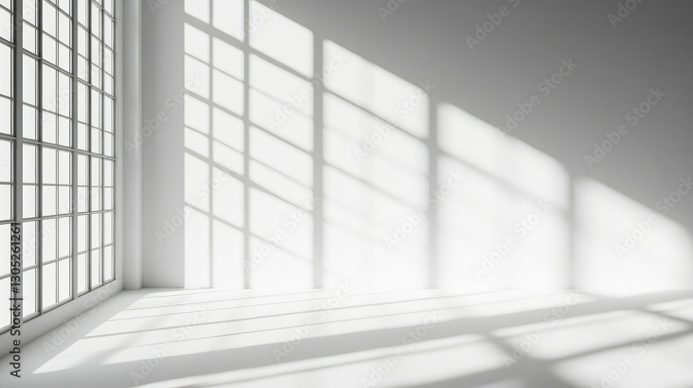 Bright and Airy Interior Space with Soft Shadows Creating a Serene Atmosphere Through Large Windows and Minimalistic Design Elements for Modern Aesthetics Bright and Airy Interior Space with Soft Shadows Creating a Serene Atmosphere Through Large Windows and Minimalistic Design Elements for Modern Aesthetics