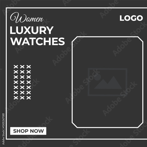 Women luxury watches post design template