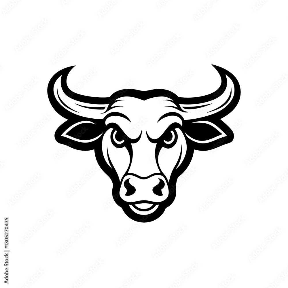 Naklejka premium cow on white background