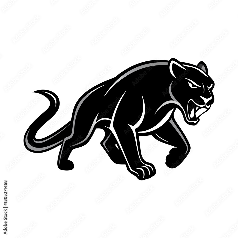 Obraz premium black panther vector