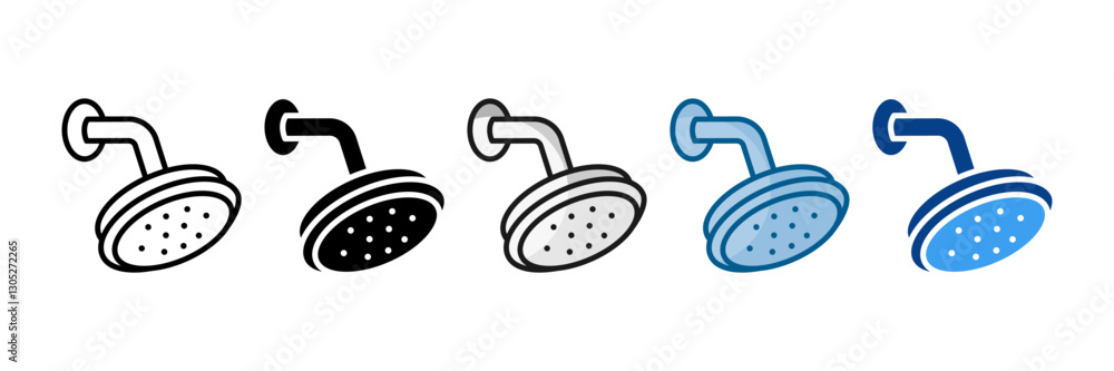 Shower Icon Set Multiple Style Collection Shower Icon Set Multiple Style Collection
