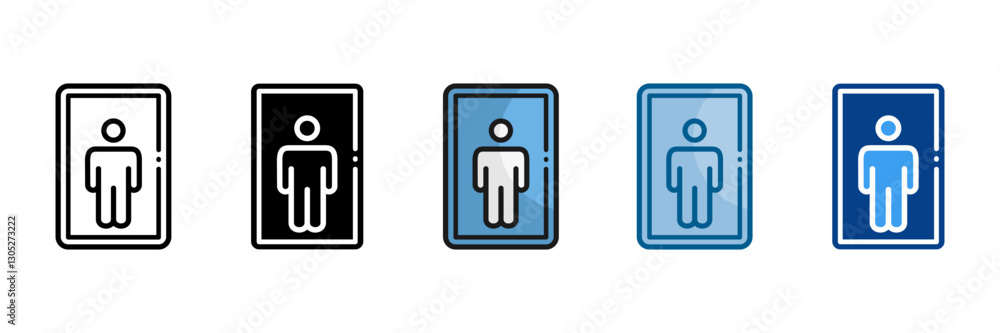 Toilet Sign Icon Set Multiple Style Collection Toilet Sign Icon Set Multiple Style Collection