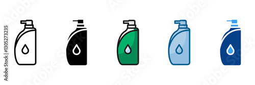 Shampoo Icon Set Multiple Style Collection
