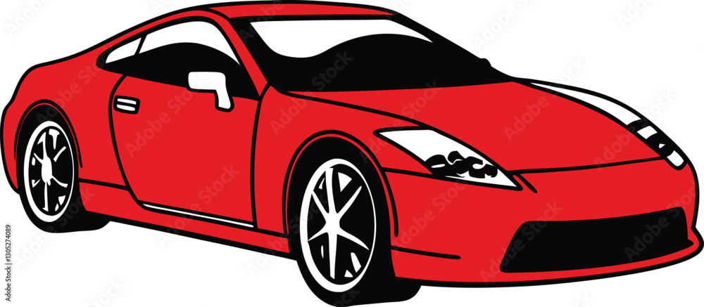 Fototapeta premium red sports car