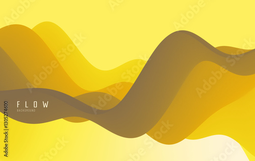 Abstract wavy background with modern gradient colors. Trendy liquid design. Motion sound wave. Vector illustration for banners, flyers and presentation.