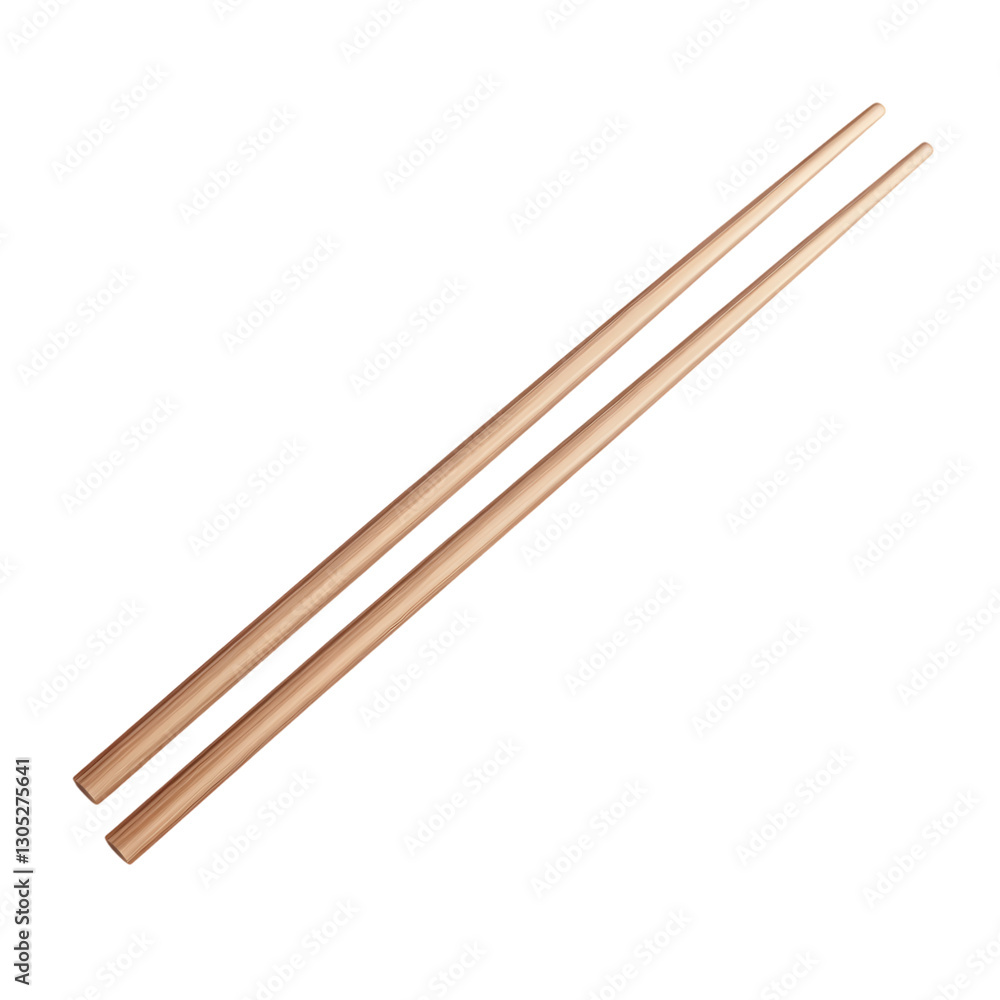 A clean and simple pair of light wooden chopsticks A clean and simple pair of light wooden chopsticks