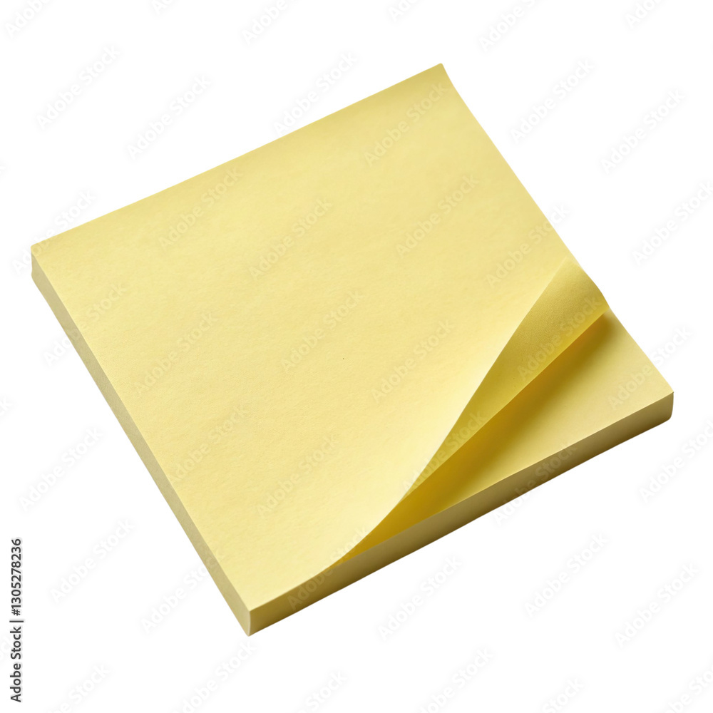 Yellow Blank Memo Sticky Notes Paper isolated on a transparent background Yellow Blank Memo Sticky Notes Paper isolated on a transparent background