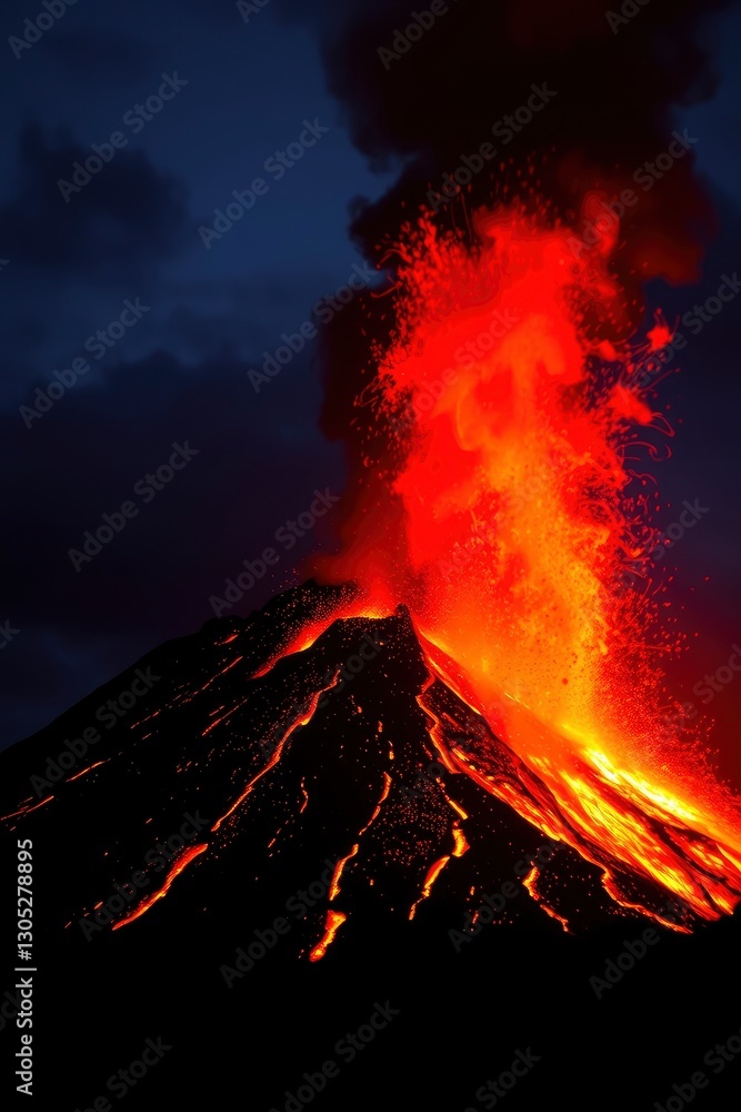 Fototapeta premium Art photograph amazing volcanic eruption