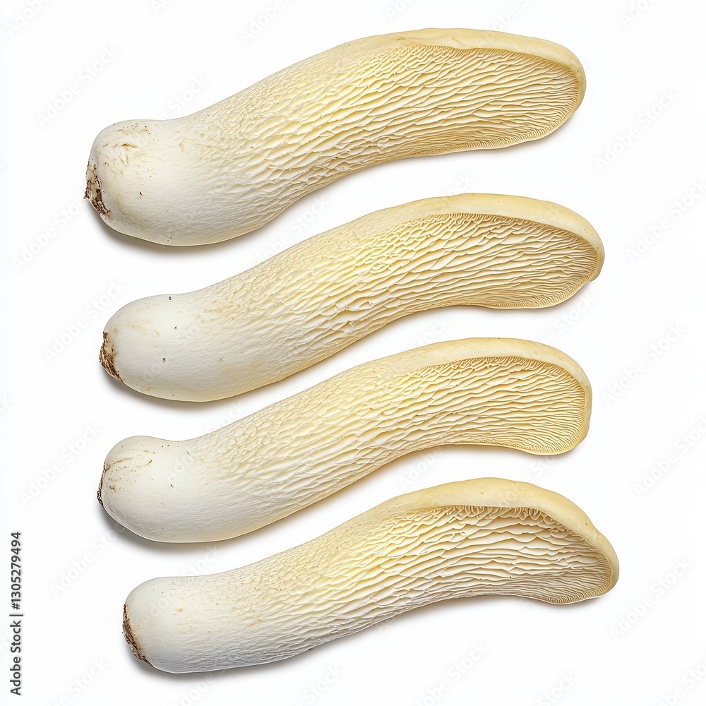 Obraz premium Organic White Mushrooms: Fresh Produce for Healthy Eating and Culinary Arts Photography