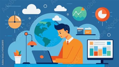 With the help of advanced weather prediction models meteorologists can make accurate predictions for specific regions and timeframes.. Vector illustration