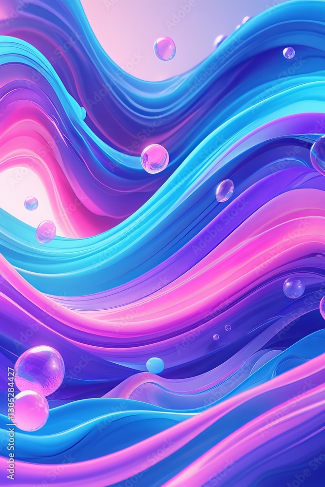 A mesmerizing abstract digital illustration featuring fluid A mesmerizing abstract digital illustration featuring fluid