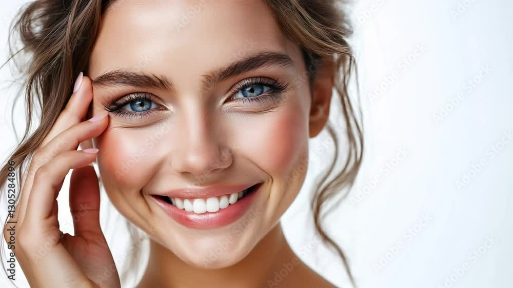 Glamorous Beauty Portrait with Blue Eyes Glamorous Beauty Portrait with Blue Eyes