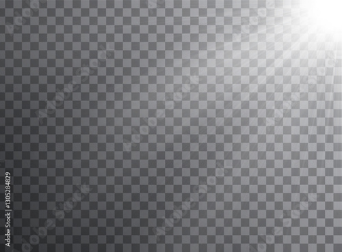 A bright, glowing light burst with a soft halo effect on a transparent background. Perfect for use in overlays, designs, or as a backdrop element to enhance visual appeal.
