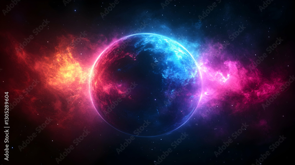 Cosmic Planet Blazing Nebula Cosmic Planet Blazing Nebula