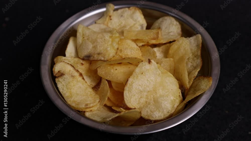 Crispy potato chips served in a metal bowl highlighting delicious snacks for gatherings at home
Crispy potato chips served in a metal bowl highlighting delicious snacks for gatherings at home