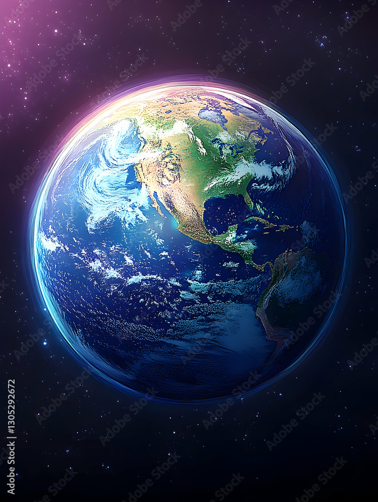 Obraz premium Earth from Space, a Cosmic View