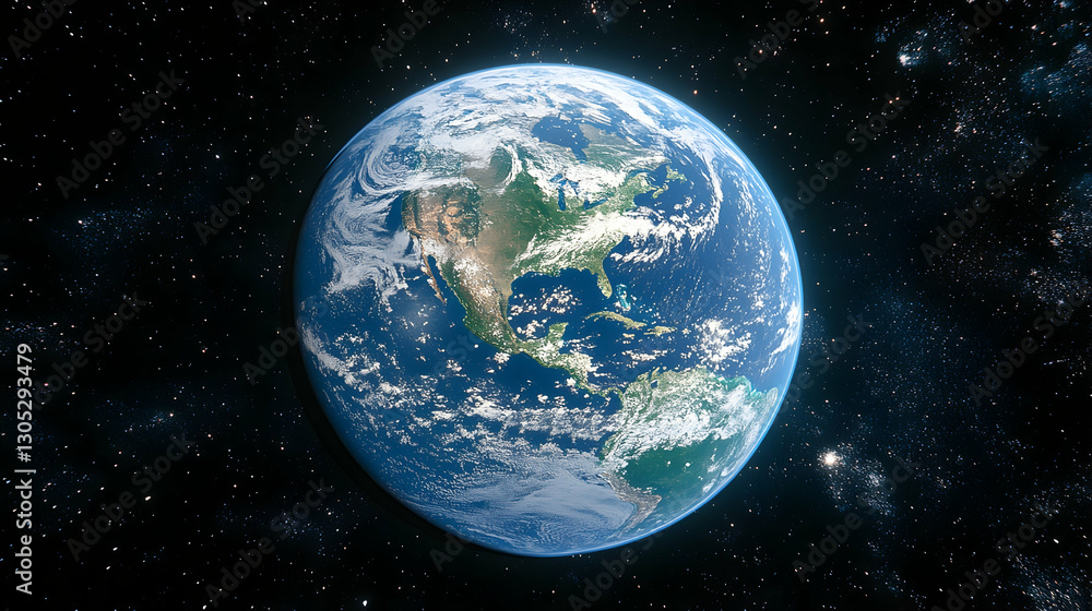 Fototapeta premium Earth from space, view of North America