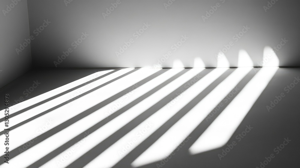 Dramatic Shadows Cast on Minimalist Wall and Floor, Creating Patterns of Light and Dark in a Contemporary and Serene Space Dramatic Shadows Cast on Minimalist Wall and Floor, Creating Patterns of Light and Dark in a Contemporary and Serene Space