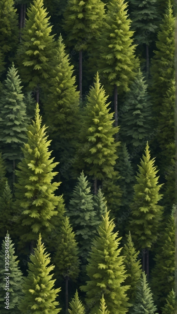 Dense pine tree forest with varying shades of green. Natural, textured landscape perfect for nature, forest, or outdoor-themed projects. Dense pine tree forest with varying shades of green. Natural, textured landscape perfect for nature, forest, or outdoor-themed projects.