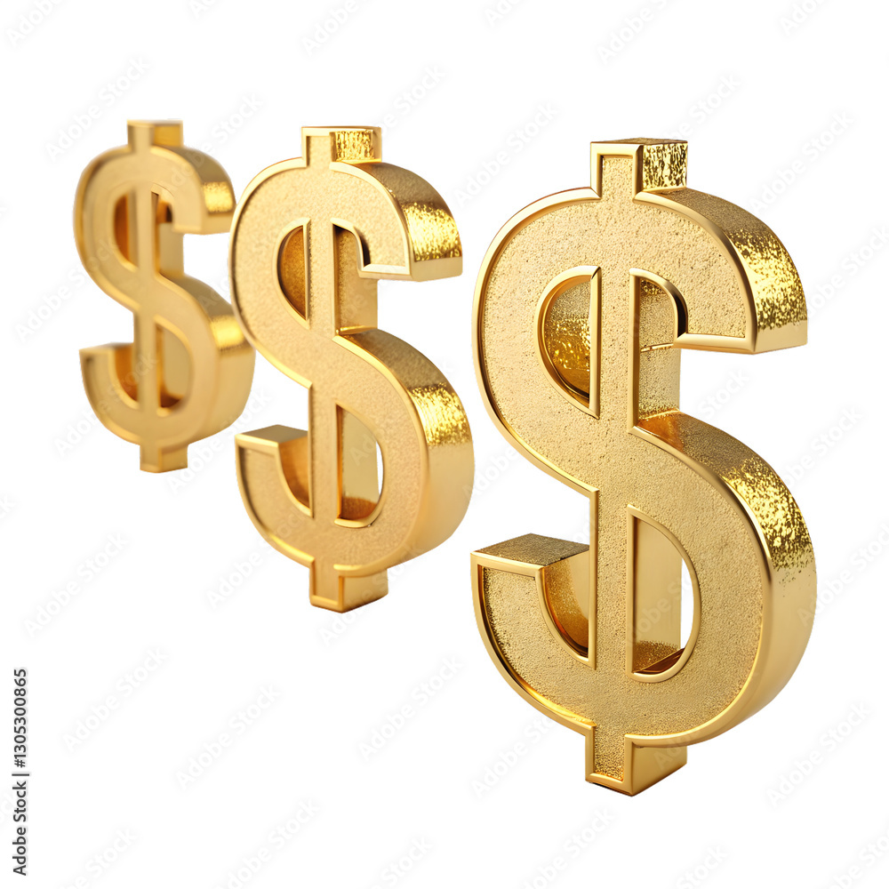 golden dollar sign isolated on white background golden dollar sign isolated on white background