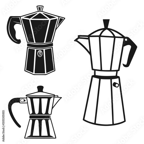 Moka Pot Coffee Maker Icons