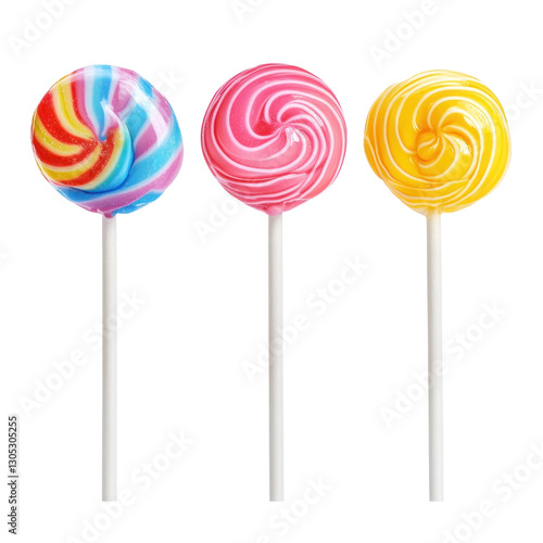 Wallpaper Mural colorful lollipop isolated on white Torontodigital.ca
