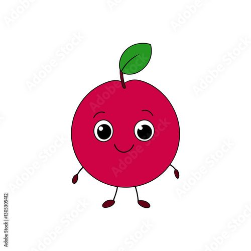 Cute cranberry cartoon vector