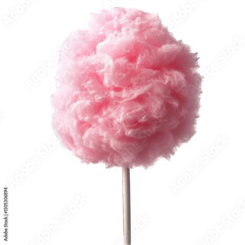 Pink Fluffy Dusting Pom-Pom isolated on transparent background