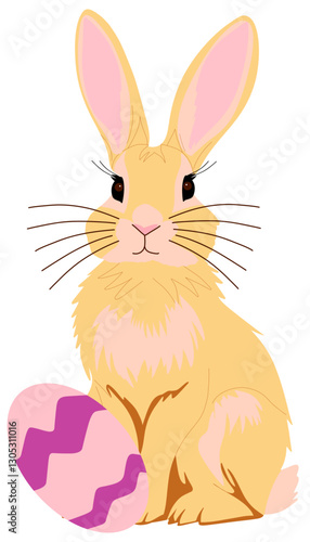 Cute Cartoon Bunny Illustration  sticker