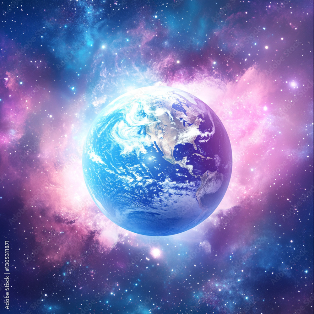 There is a bright light surrounding the world. Use a vibrant pastel colour background, soft daytime colours. The light is vibrant and is illuminating the whole world. There is a bright light surrounding the world. Use a vibrant pastel colour background, soft daytime colours. The light is vibrant and is illuminating the whole world.