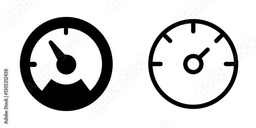 Barometer Vector Icon Set – Weather, Measurement & Scientific Instruments