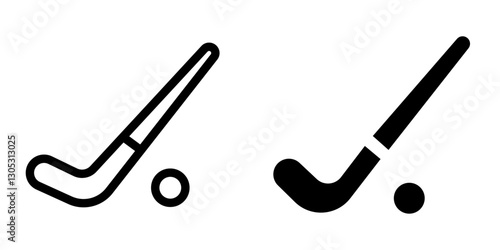 Canvas Print "Hockey Icon Set - Sports and Action Symbol Collection"