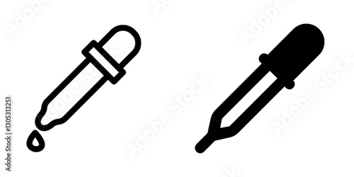 "Pipette Icon Set - Science and Laboratory Symbol Collection"