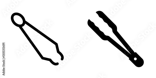 "Tongs Icon Design Symbol Set"