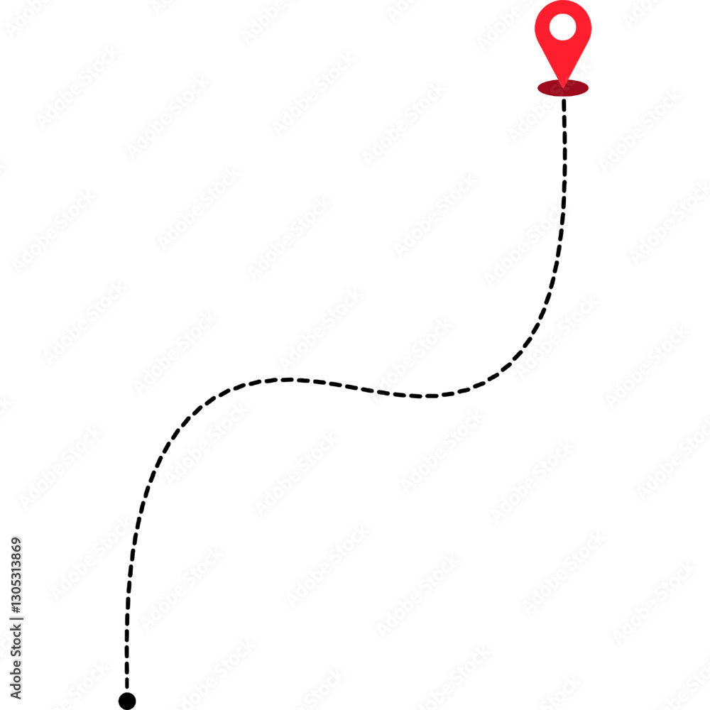 Travel GPS Location. Dotted line with red pin map. Navigation map. dotted line representing the path taken.
Travel GPS Location. Dotted line with red pin map. Navigation map. dotted line representing the path taken.