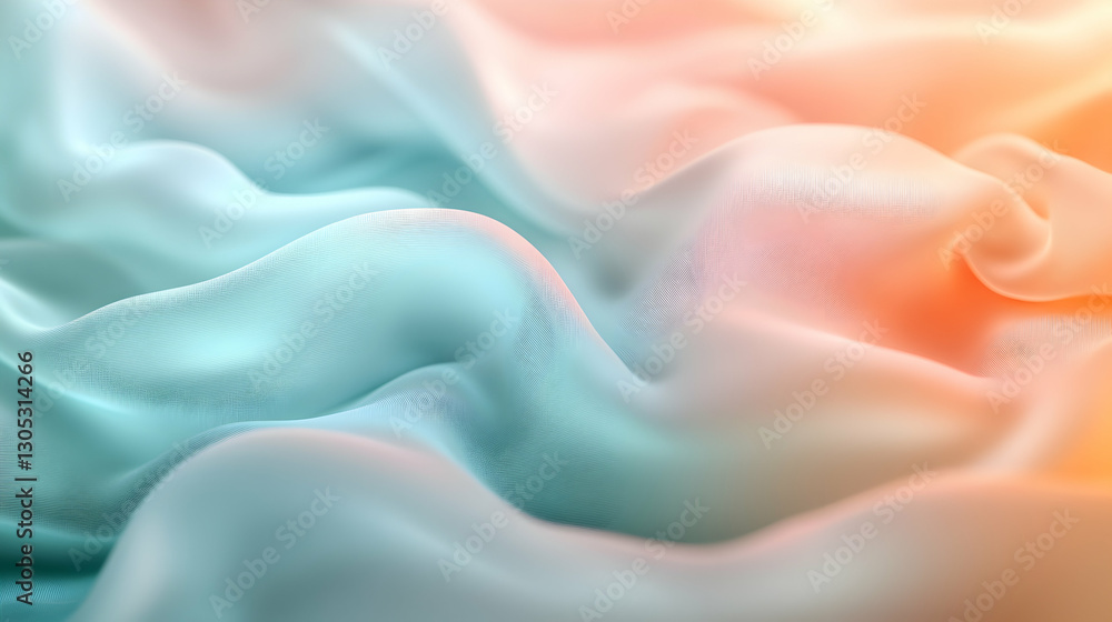 Fototapeta premium Flowing Pastel Fabric Texture
