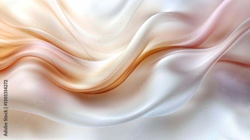 Fototapeta premium Flowing silk fabric, soft pastel colors
