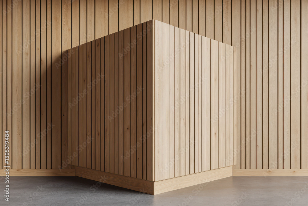 an empty wood product display corner wall background for clean and professional photography an empty wood product display corner wall background for clean and professional photography