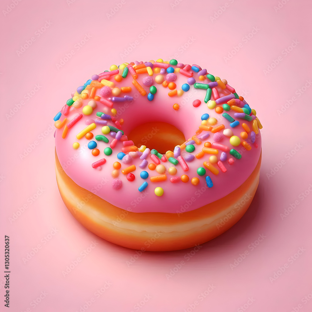 donut with sprinkles isolated donut with sprinkles isolated