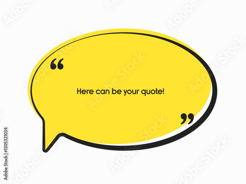 Speech bubble. Space for quote text, frame message